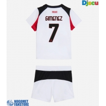 AC Milan Santiago Gimenez #7 Gostujuci Dres za djecu 2025-26 Kratak Rukav (+ Kratke hlače)